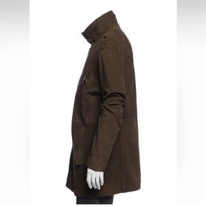 John Varvatos Brown Goat leather Parka size 54  $2,400